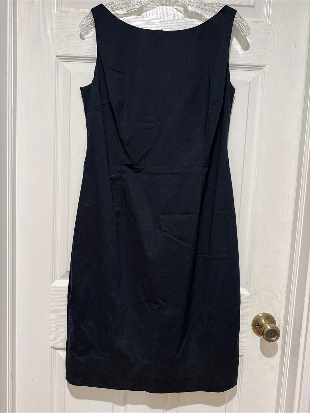 Bloomingdale's Black Sleeveless Midi Sheath Dress